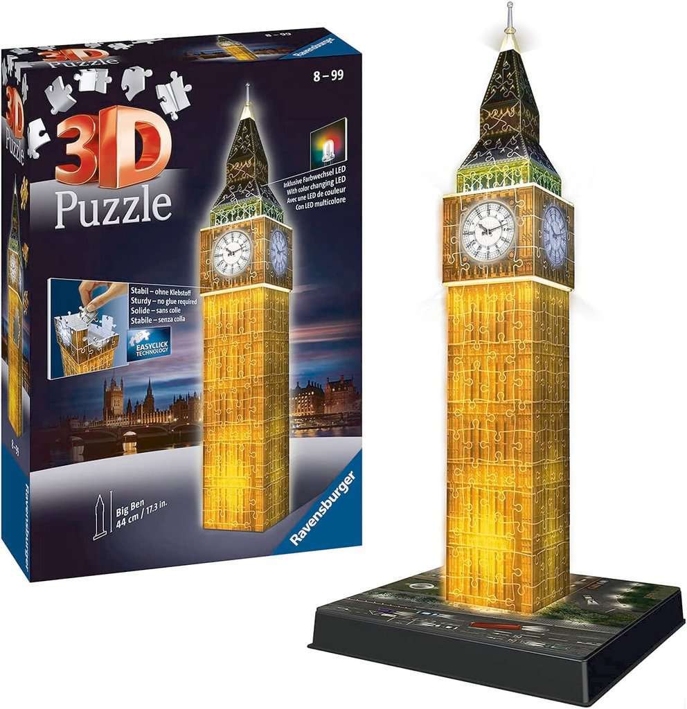 Ravensburger Spiel Big Ben bei Nacht