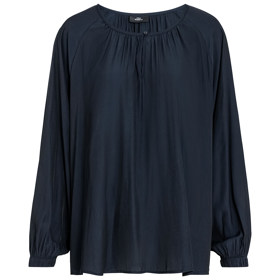 Gina Benotti Damen Bluse in Unifarben dunkelblau
