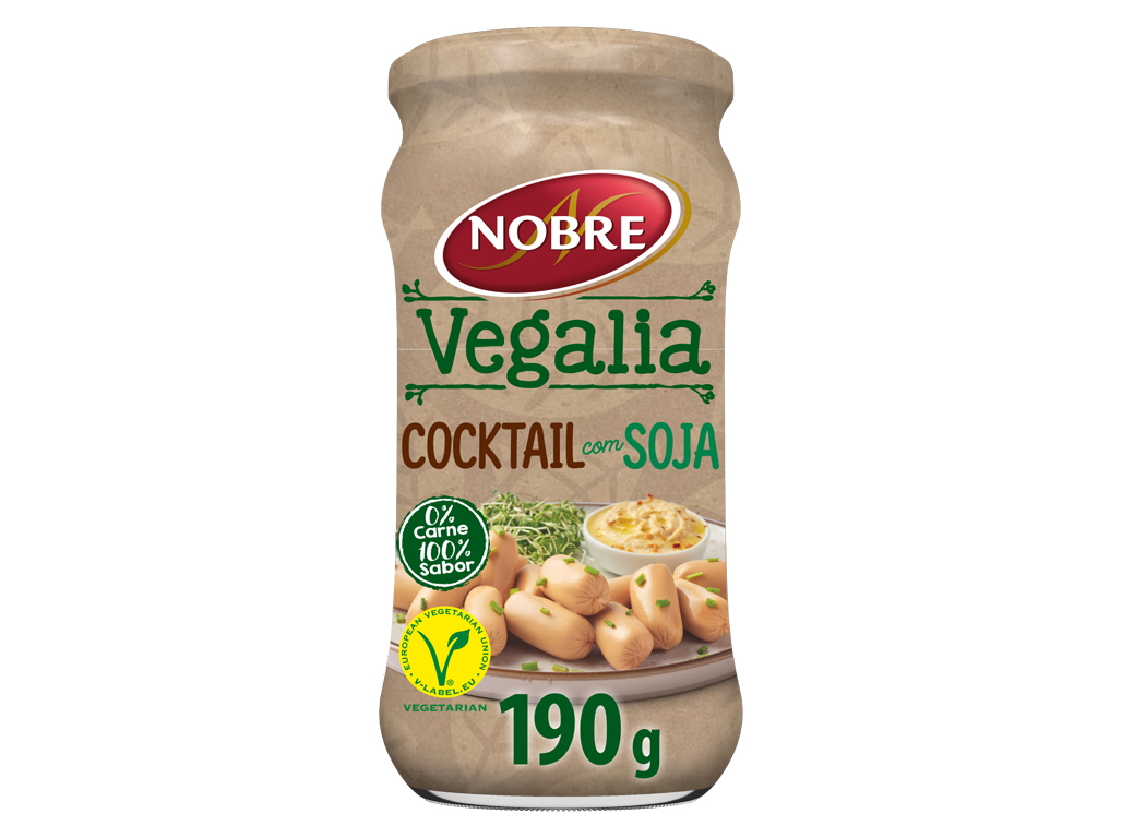 SALSICHAS SOJA NOBRE VEGALIA FRASCO COCKTAIL 360(190)G