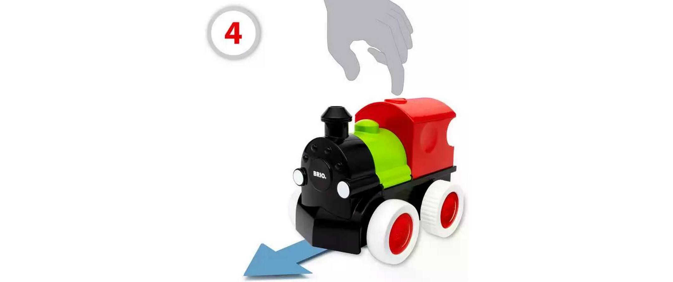 Eisenbahn Steam & Go TrainHolzspielzeug für Kleinkinder