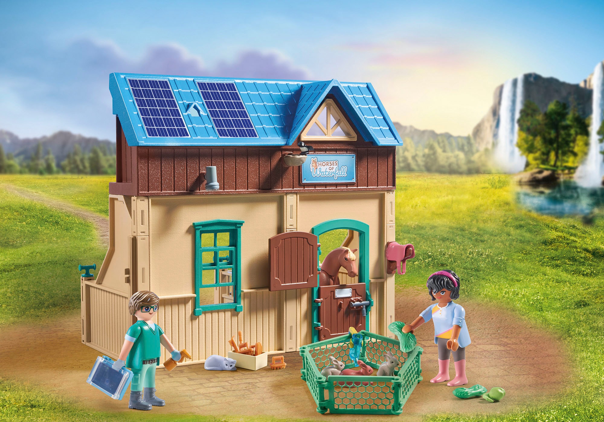 Playmobil® Konstruktions-Spielset »Reittherapie & Tierarztpraxis (71352), Horses of Waterfall«