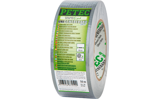 Petec Uni-Gewebeband Klebeband 50 m x 48 mm