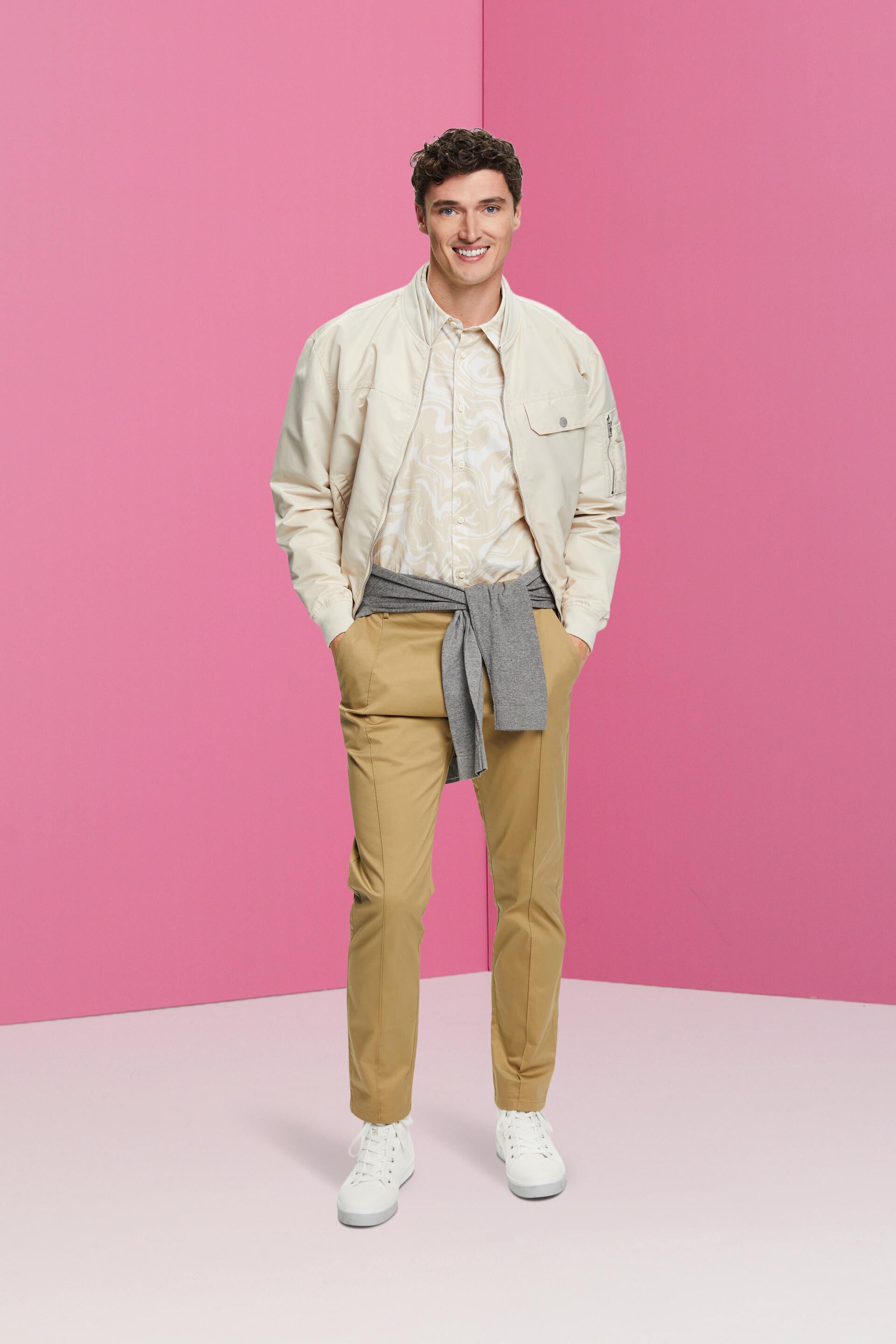 Chemise à imprimé ondulé rétro