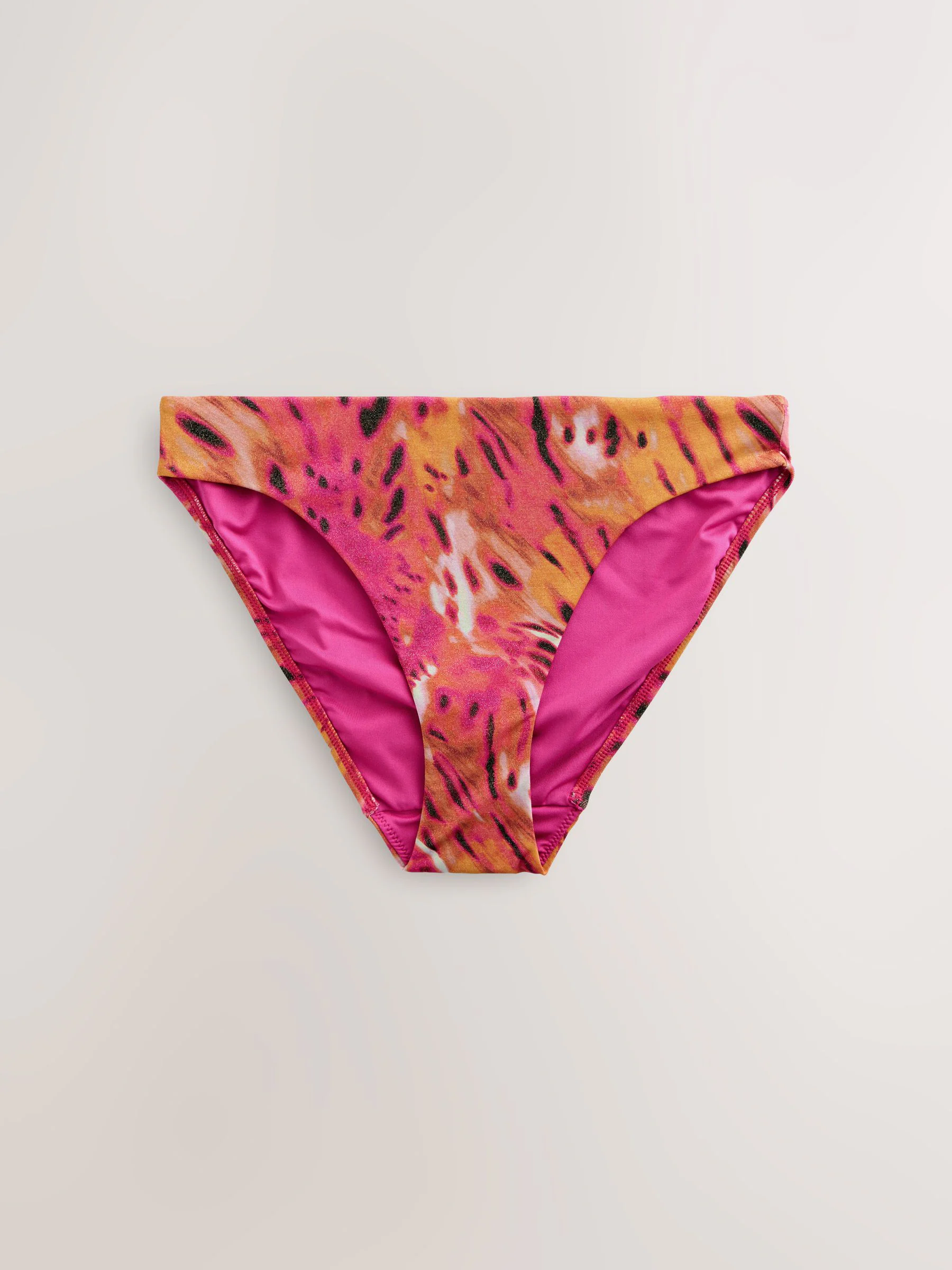 Roze/oranje metallic - Bikini broekje met print