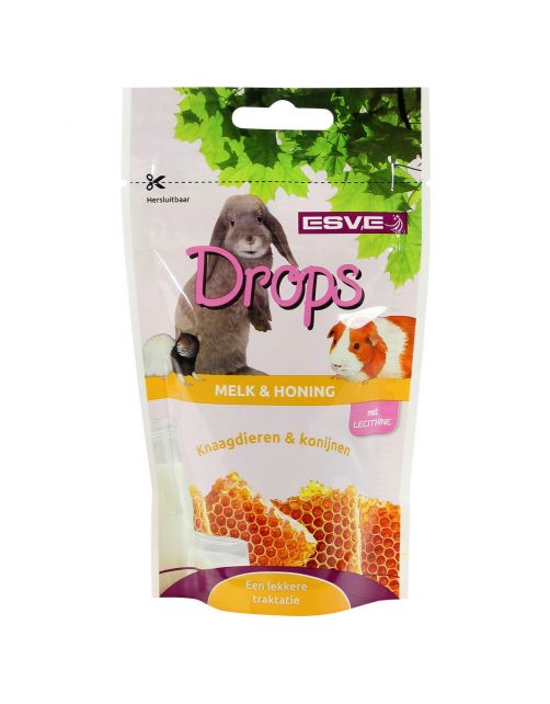 Esve Knaagdier Drops - Knaagdiersnack - Melk Honing 75 g