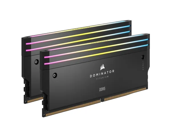 CORSAIR Dominator Titanium RGB - DDR5 - sæt - 48 GB: 2 x 24 GB - DIMM 288-PIN - 6000 MHz / PC5-48000 - CL30 - ikke bufferet - sort