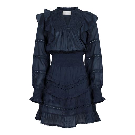 Neo Noir Harmoni S Voile Kjole, Navy, 38