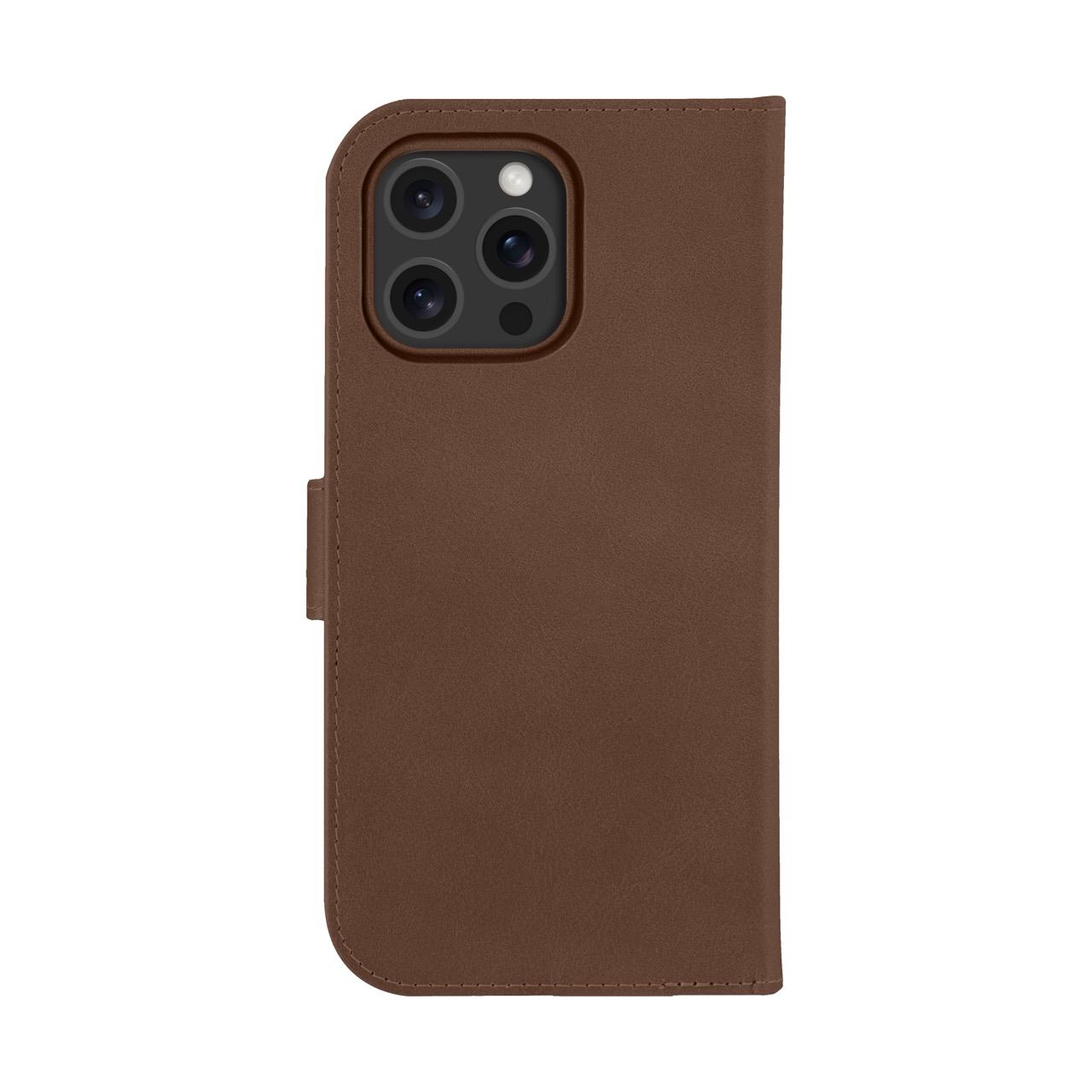 iPhone 16 Pro Max 2in1 MagSafe Wallet Case Echtleder Tasche mit RFID Schutz Lynge (LM67GT006311) - Dark Tan