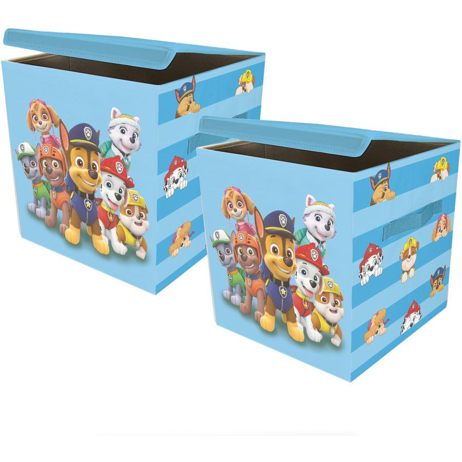 MTOnlinehandel Aufbewahrungsbox Faltbarer Organizer Paw Patrol mit Deckel, 2er-Set blau