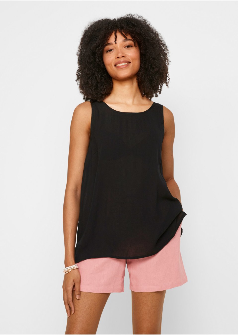 Top-blouse froissé avec détail dos