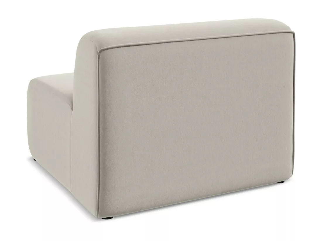 Fauteuil pour canapé modulable en velours - perle - EKAHI
