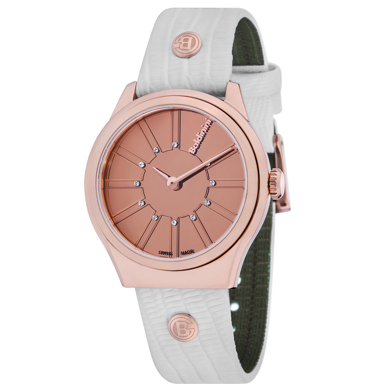 Baldinini Montre Femme en Cuir & cristaux Swarovski Adria blanche