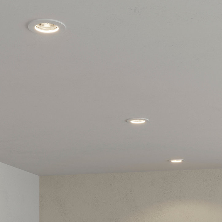3 spots encastrables GU10 blanc neutre IP20 230lm 3.1W Ø8.2xH.8.7cm blanc