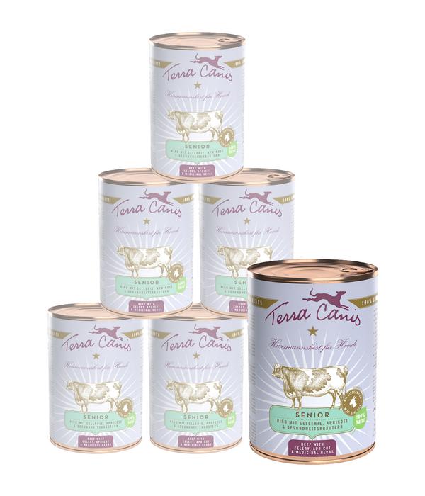 Terra Canis Nassfutter für Hunde Senior, 6 x