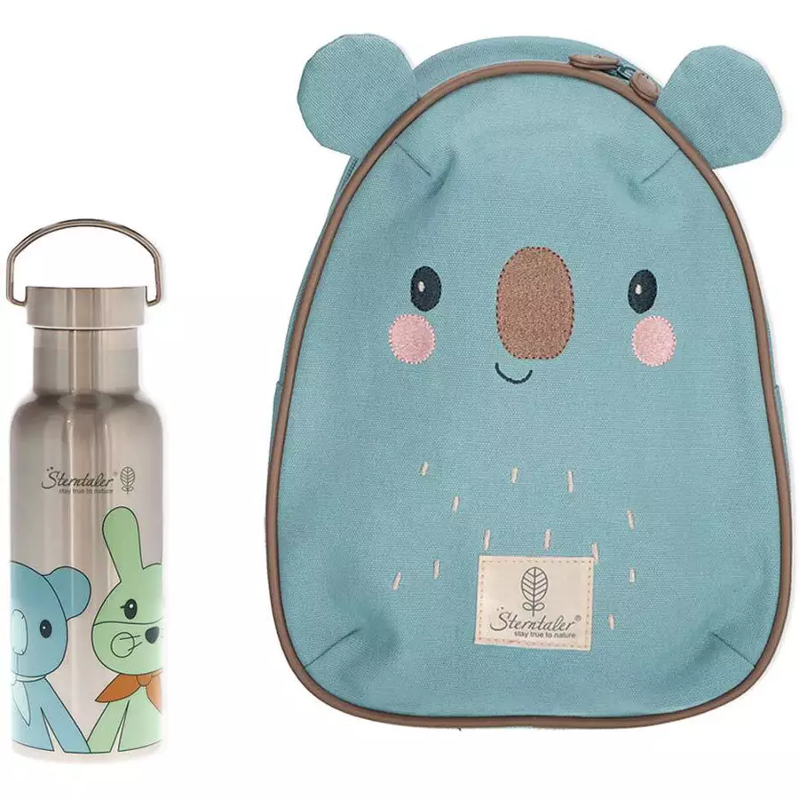 Sterntaler Rucksack & Flasche Stay true to nature 2er Set blau
