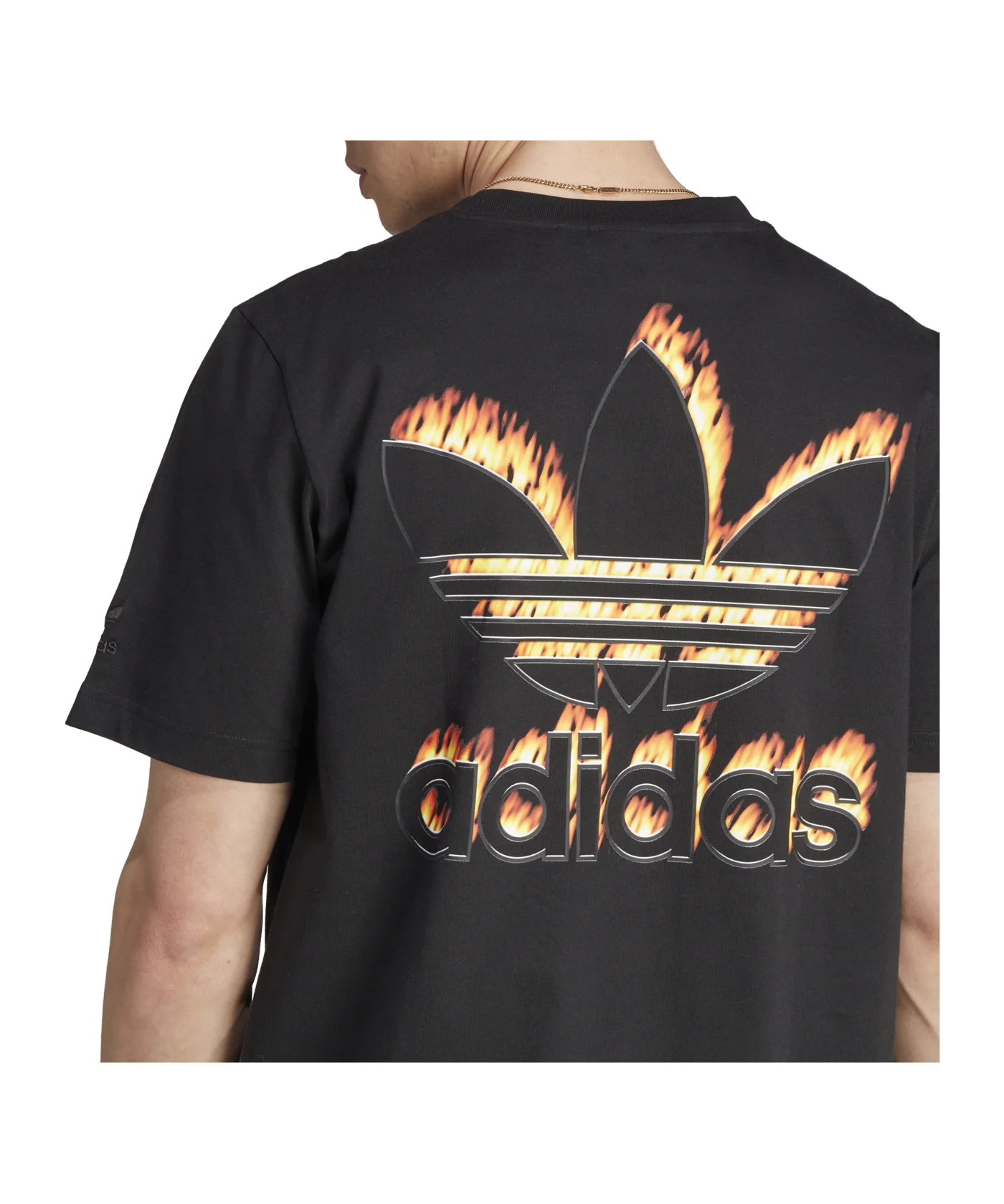 adidas Originals Fire Graphic T-Shirt Schwarz