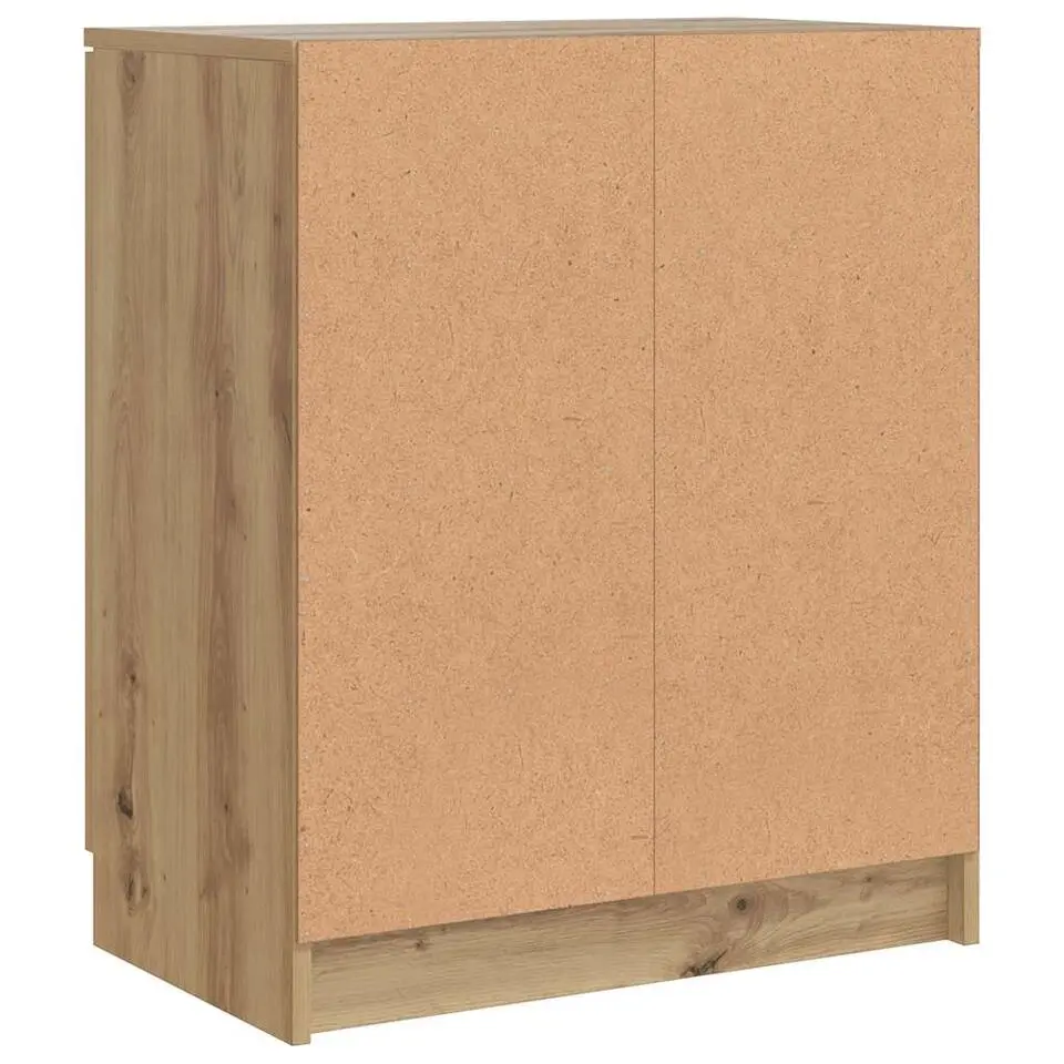 vidaXL - Schoenenkast met 2 deuren - Artisanaal eiken - Hout - 59x35x70 cm