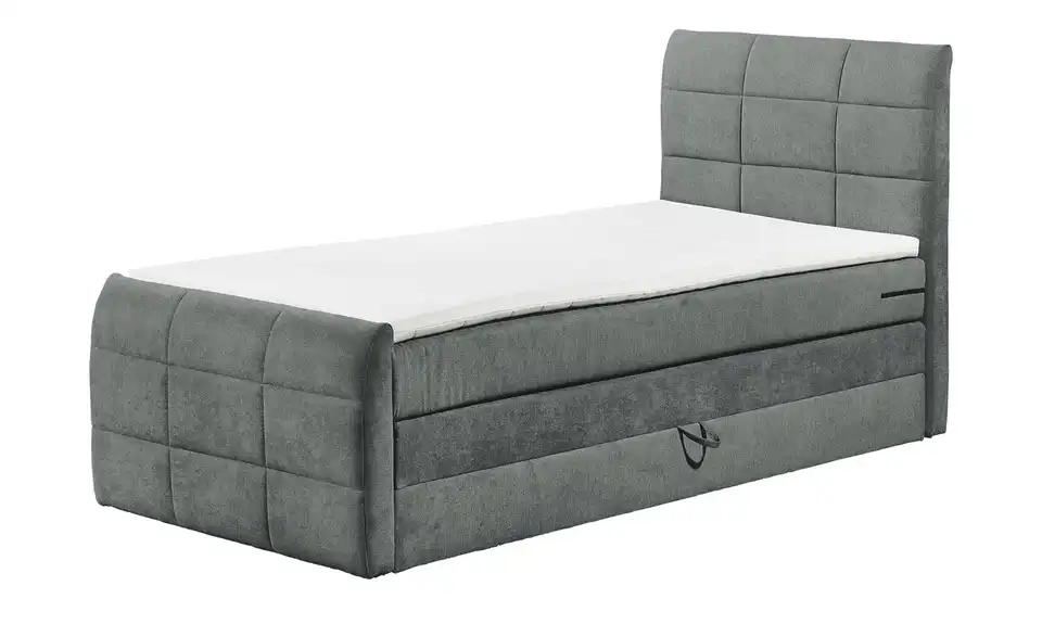 Boxspringbett Kuba 3 Grau 100 cm