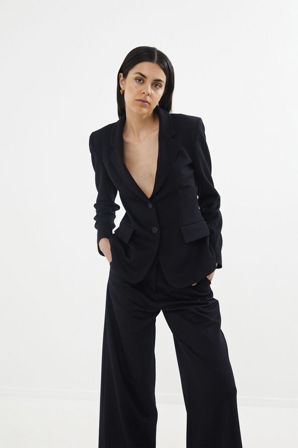 Rabens Saloner Tailored jacket - Helda Black navy combo