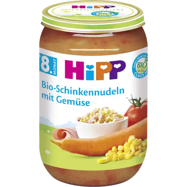 Bio Menü Bio-Schinkennudeln mit Gemüse