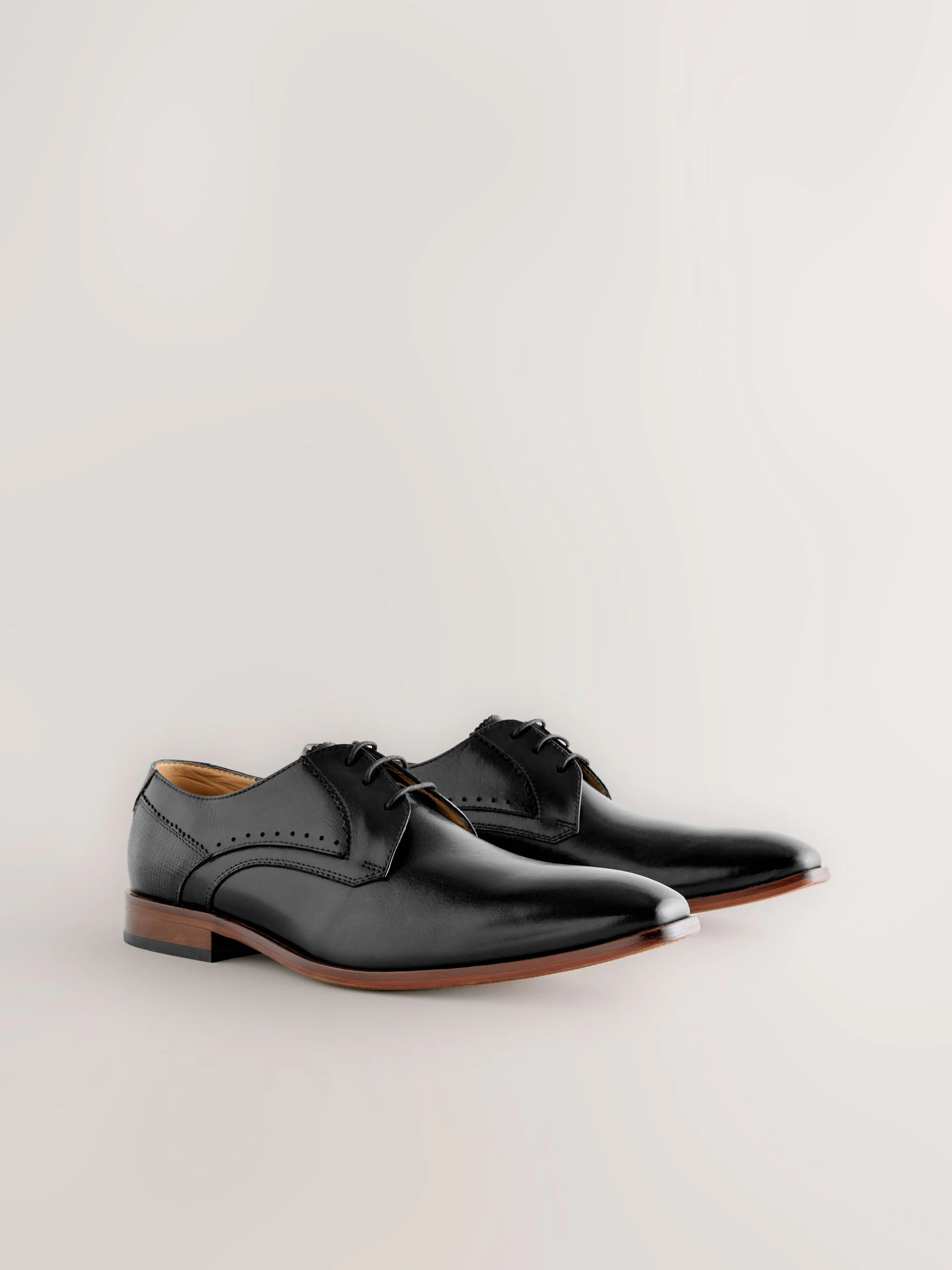 Zwart - Leren Derby schoenen