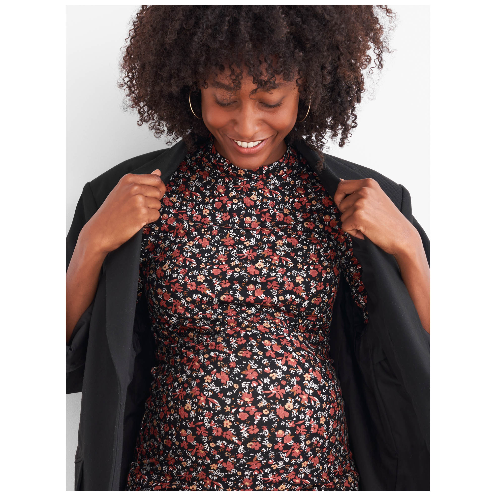Prénatal zwangerschapsshirt korte mouwen all over print multi