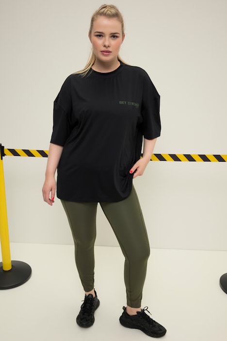 Oversize-Shirt, Statement-Print, U Rückenprint, Rundhals, Halbarm
