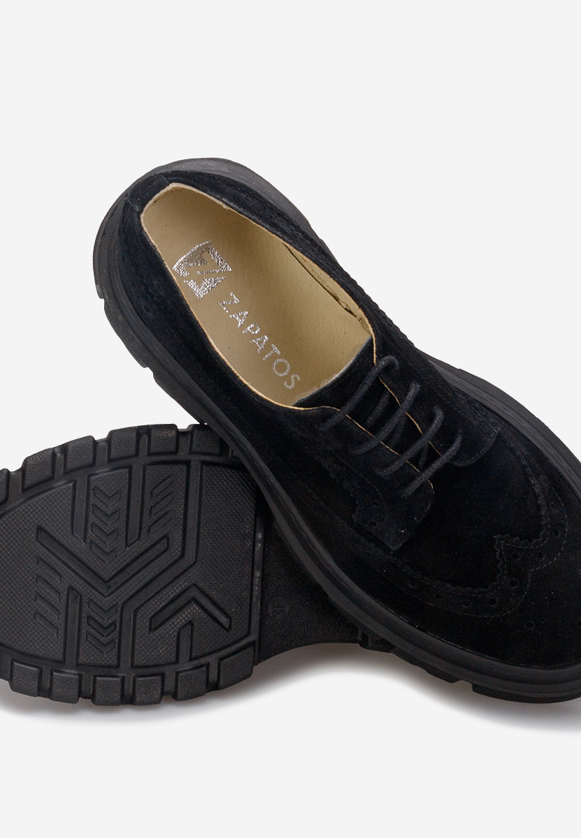 Chaussures derby en cuir noirs Henise