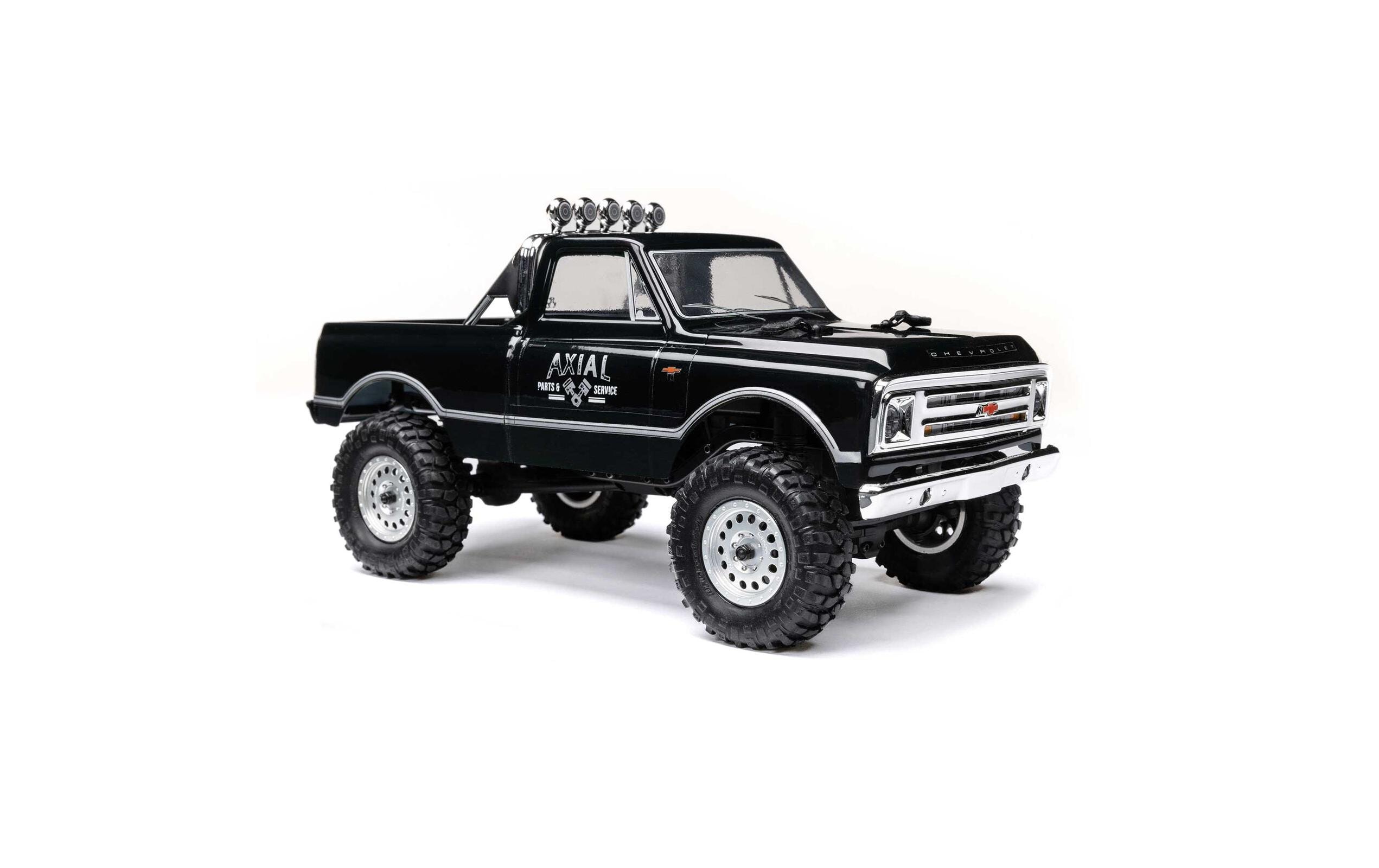 Scale Crawler SCX24 1967 Chevrolet C10 V2 Schwarz, RTR, 1:24<br>Kleiner 4wd Rock Crawler mit Chevy C10 Pick-up Karosserie
