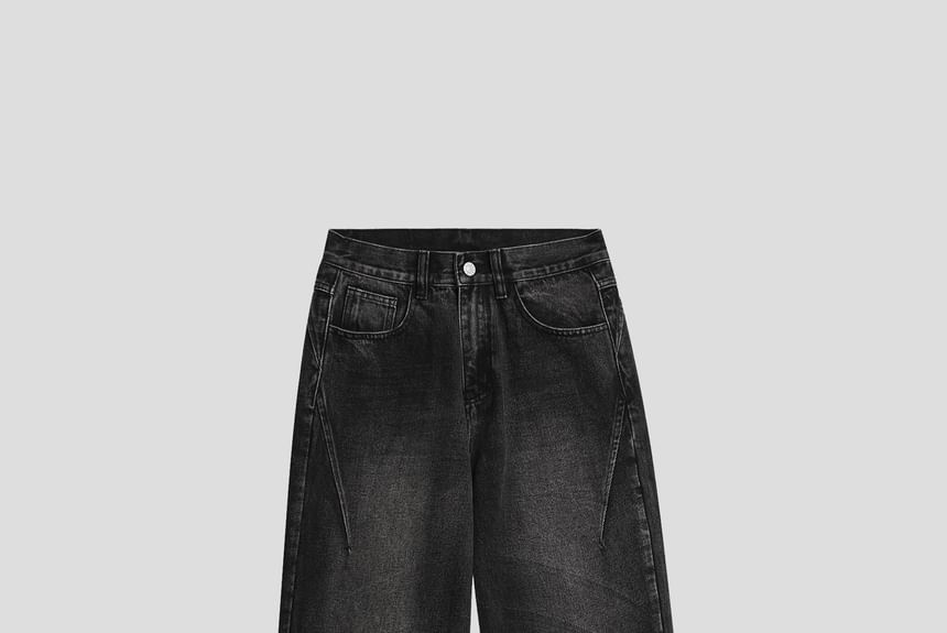 INStudio - Matching jeans met rechte pijpen en middelhoge taille