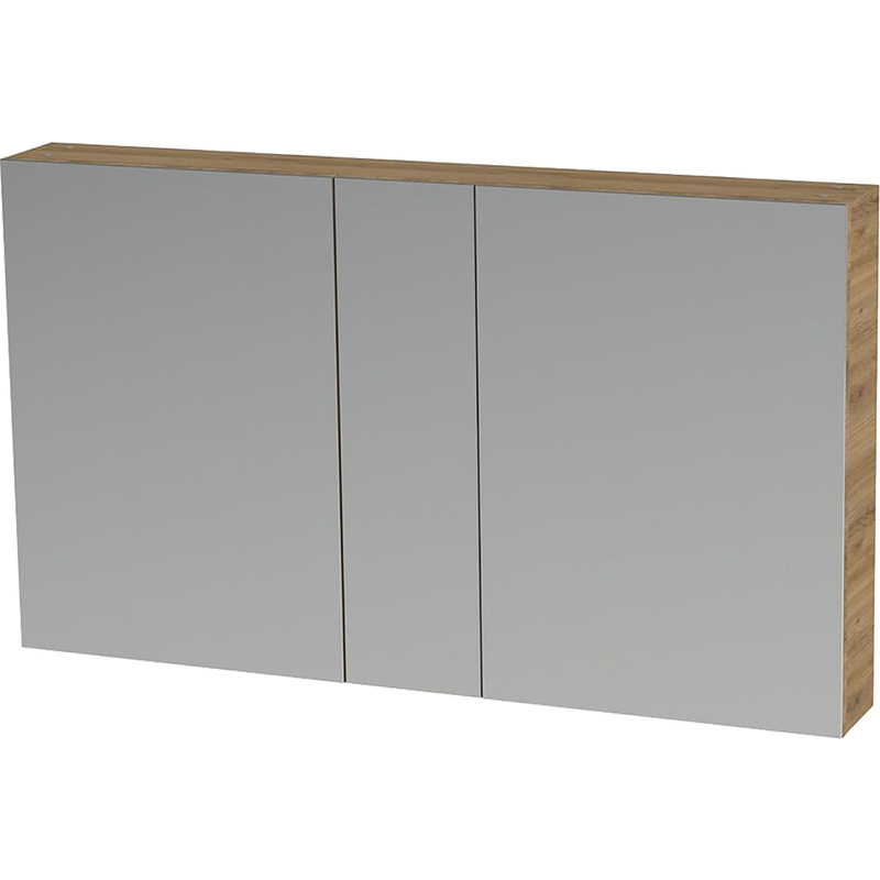 Tiger S-line Spiegelkast 120 cm met 2 enkelzijdige spiegeldeuren Chalet eik