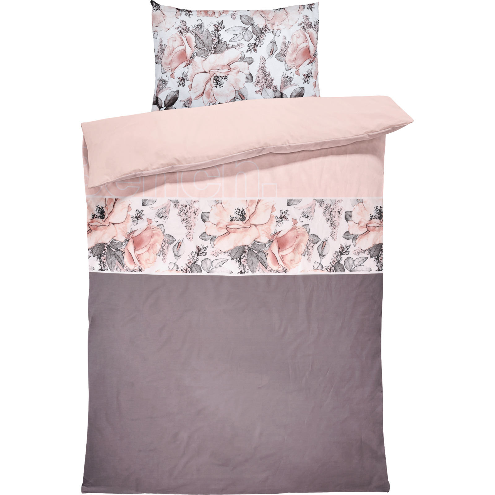 Bettwäsche Renforcé Blumen rose
