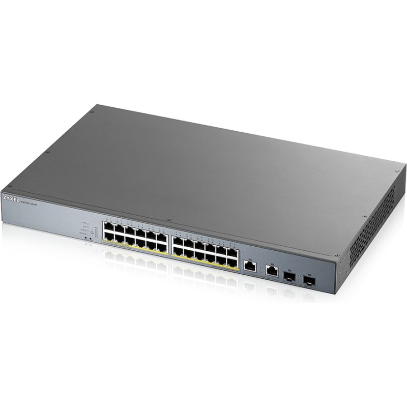 Zyxel GS1350-26HP-EU0101F commutateur réseau Géré L2 Gigabit Ethernet (10/100/1000) Connexion Ethernet, supportant l'alimentation via ce port (PoE) Gris