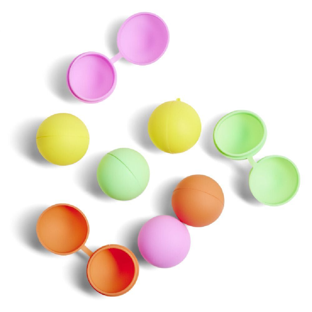 Lot de 8 bombes à eau réutilisables silicone multicolore