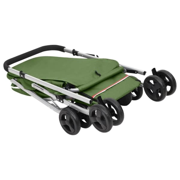 vidaXL Hundevogn sammenleggbar grønn 100x49x96 cm linstoff