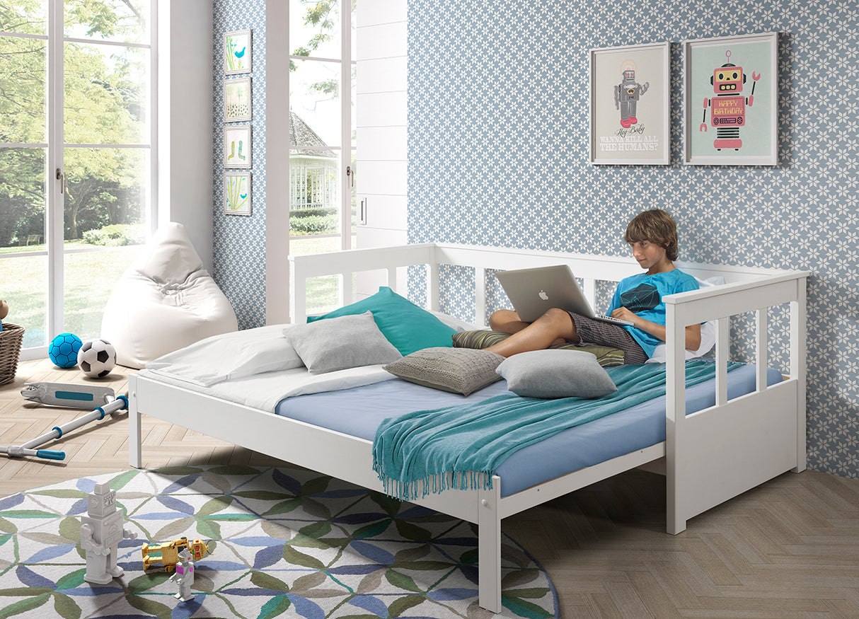 LUCEVI - Pino 91 Uitschuif-kajuitbed 90x200cm - Wit