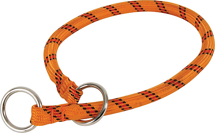 Collier étrangleur nylon corde 65cm orange