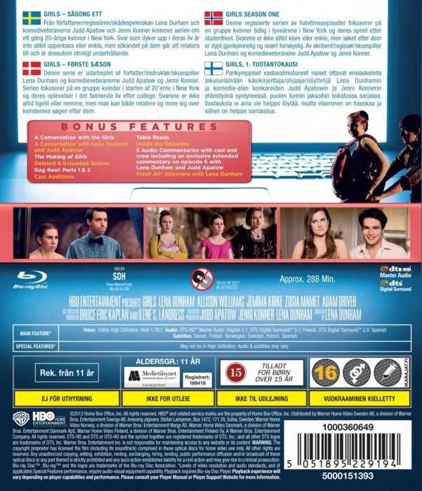 Girls - Sæson 1 - HBO - Blu-Ray