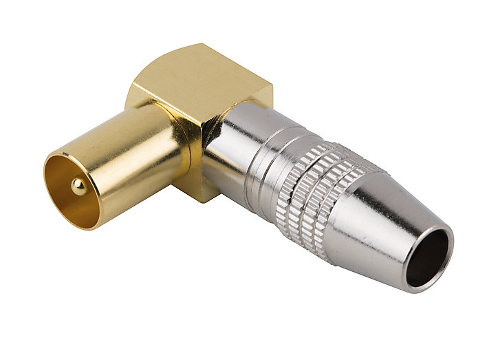 Fiche TV Mâle ø9.52 mm à câbler, Or