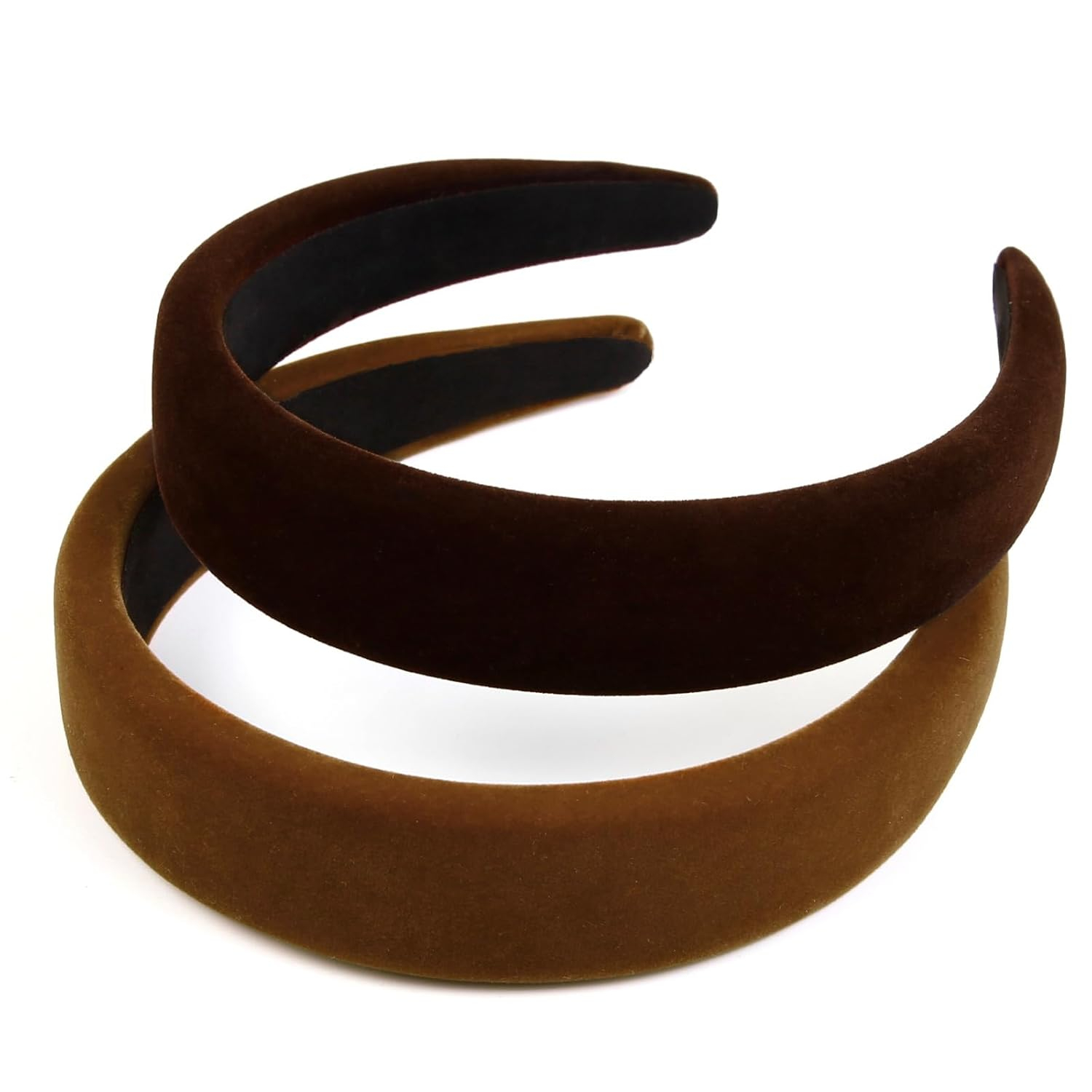 (14x15cm) Samt Haarband Fashion Haarreif Haar Accessoire Haarschmuck - Dunkelbraun