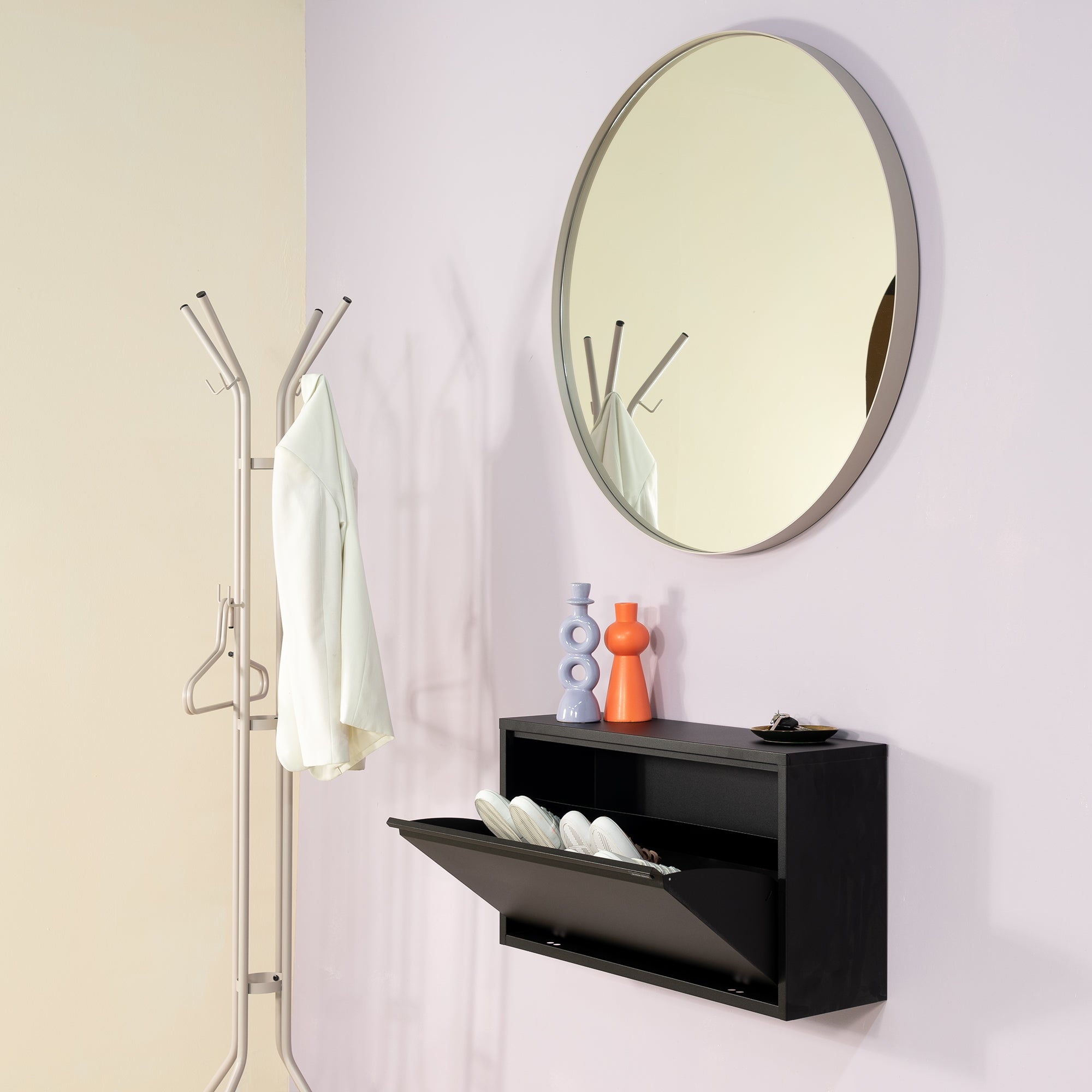Spinder Design spiegel Donna 5 - Silky Taupe - Ã 90