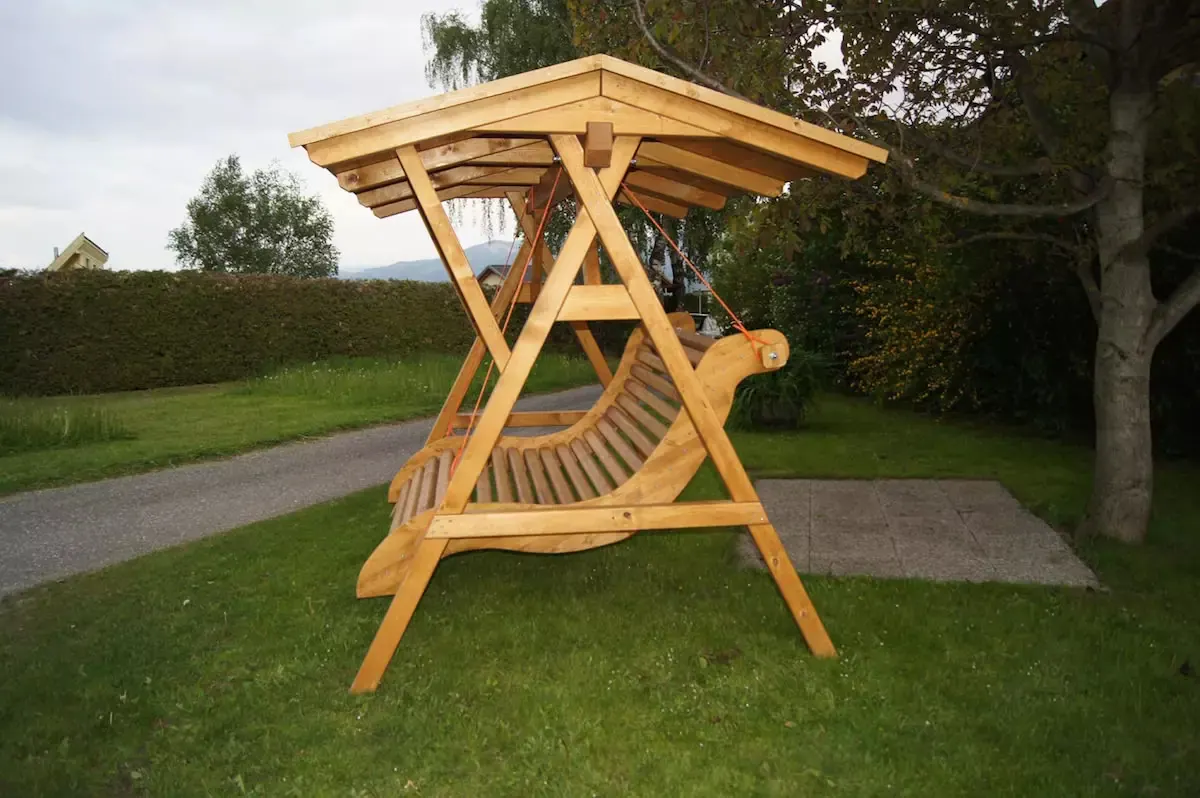 PureHaven Hollywoodschaukel für 3 Personen 242x201x265 cm Fichtenholz - versch. Ausführungen