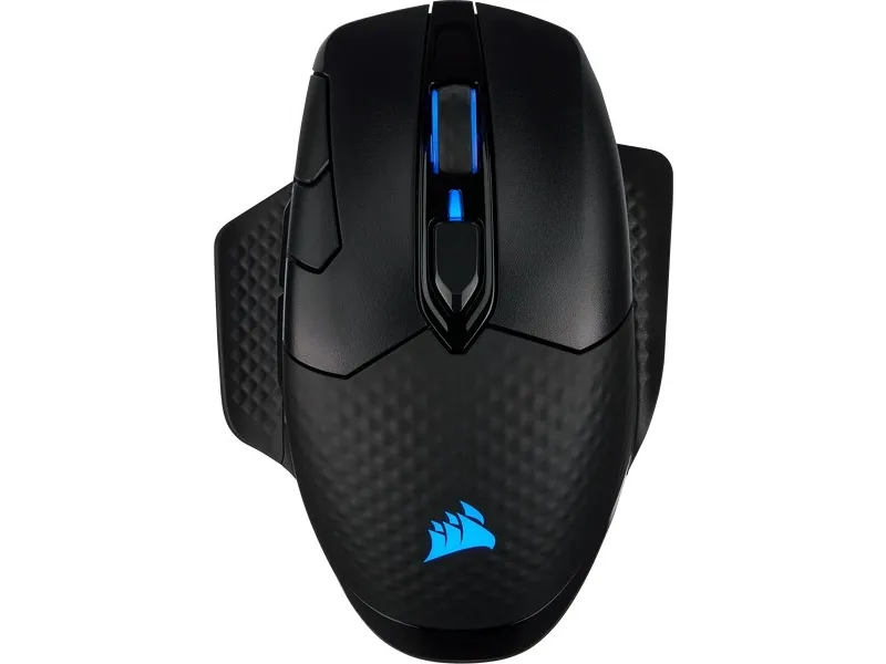CORSAIR Gaming DARK CORE RGB PRO SE - Mus - optisk - 8 knapper - trådløs, kablet - USB, 2.4 GHz, Bluetooth 4.2 LE - sort