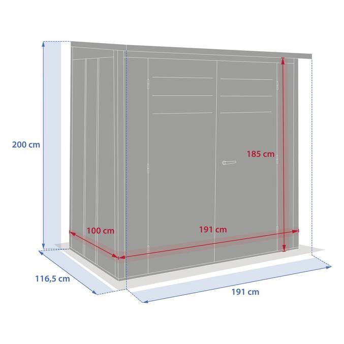 Abri de jardin FORGIA Graphite