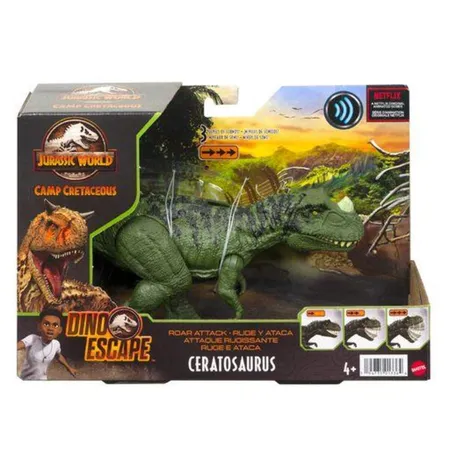 Mattel Jurassic World Brüllattacke-Dinosaurier-Actionfigur, für Kinder ab 4 Jahren