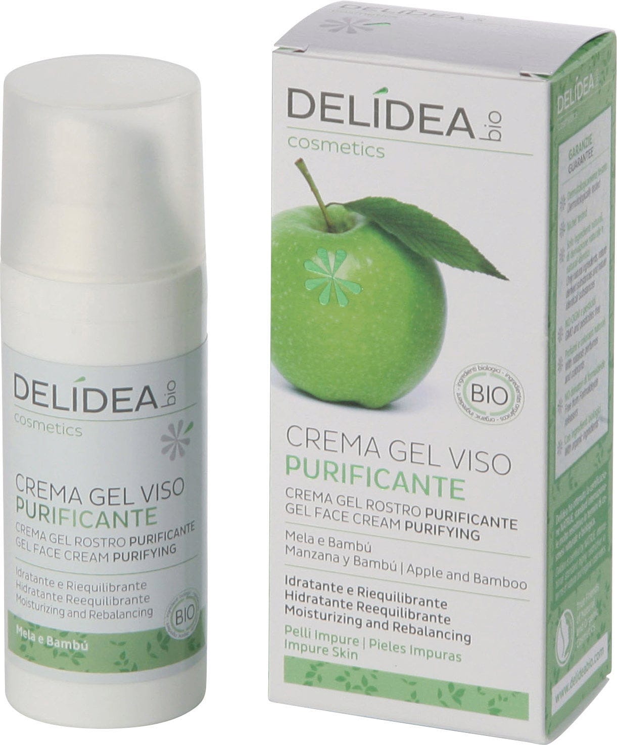 DELIDEA   Apple & Bamboo Purifying Gel Face Cream, 50 ml