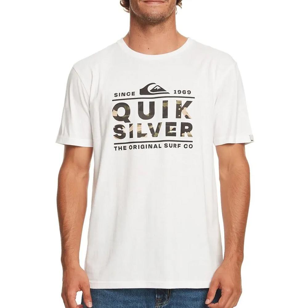 Quiksilver T-shirt Blanc Homme Quiksilver Logo Print
