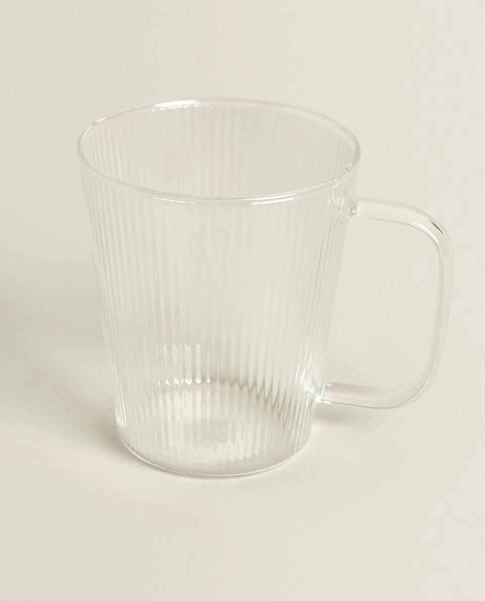 CANECA DE VIDRO BOROSILICATO COM LINHAS