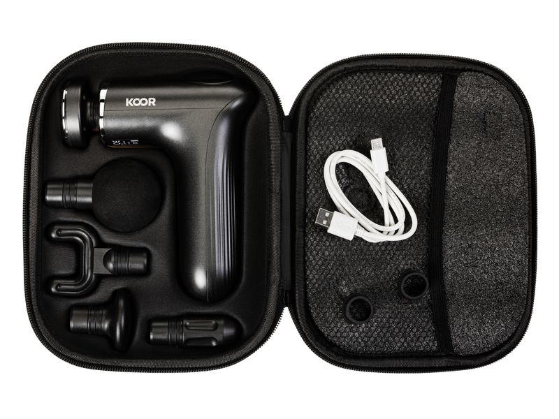 KOOR Massage Pistole Caalda Mini Massage Gun mit Wärmefunktion zur Unterstützung der Regenerationszeiten