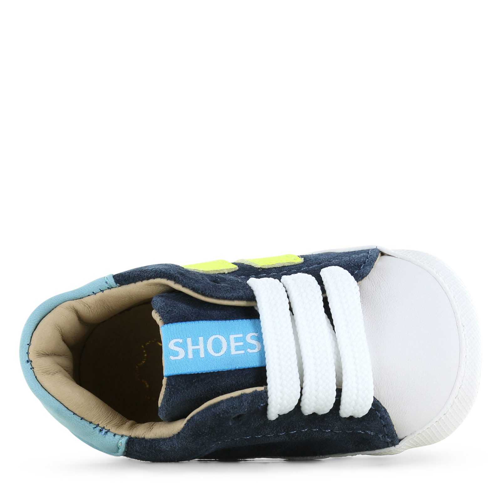 Shoesme blauw BABY-PROOF® schoentje Microfiber leer, Suède | Jongens schoen